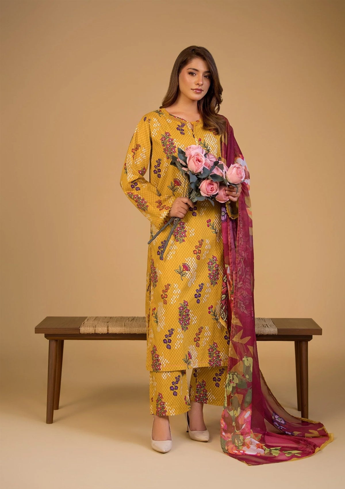 Printed Lawn (BT006286-YLO)