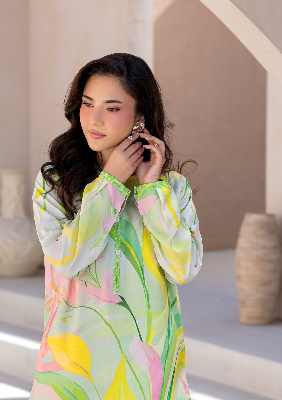 PRINTED LAWN BT006685-LGR