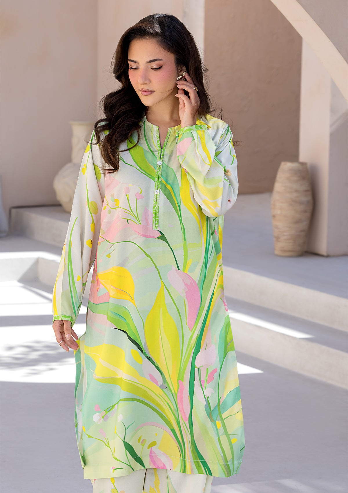 PRINTED LAWN BT006685-LGR
