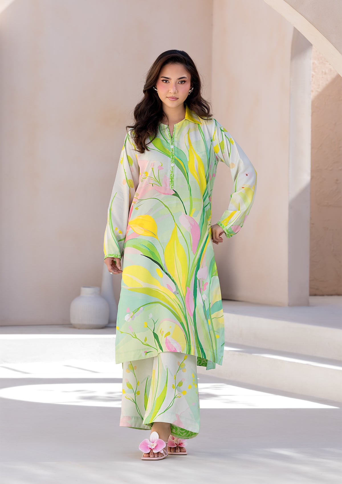 PRINTED LAWN BT006685-LGR