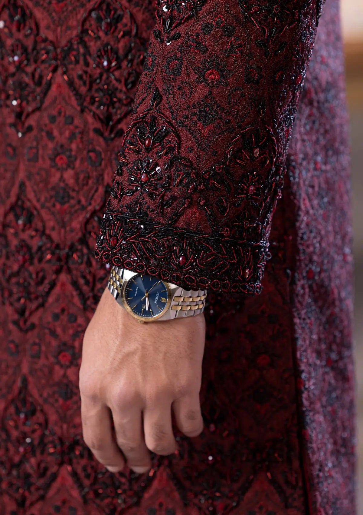 Bin Tayyab Sherwani (TD-1690) MEHROON Bin Tayyab