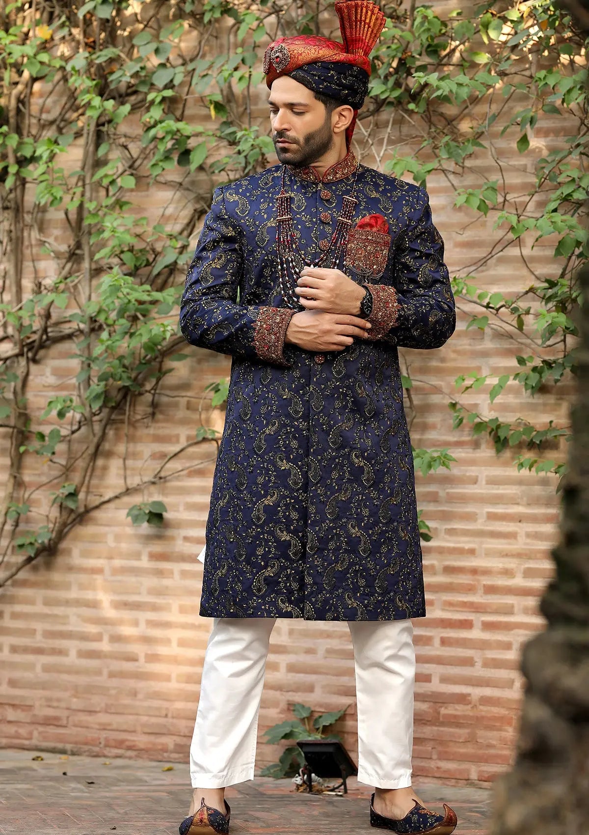 Bin Tayyab Sherwani (TD-1402) Royal Blue Bin Tayyab