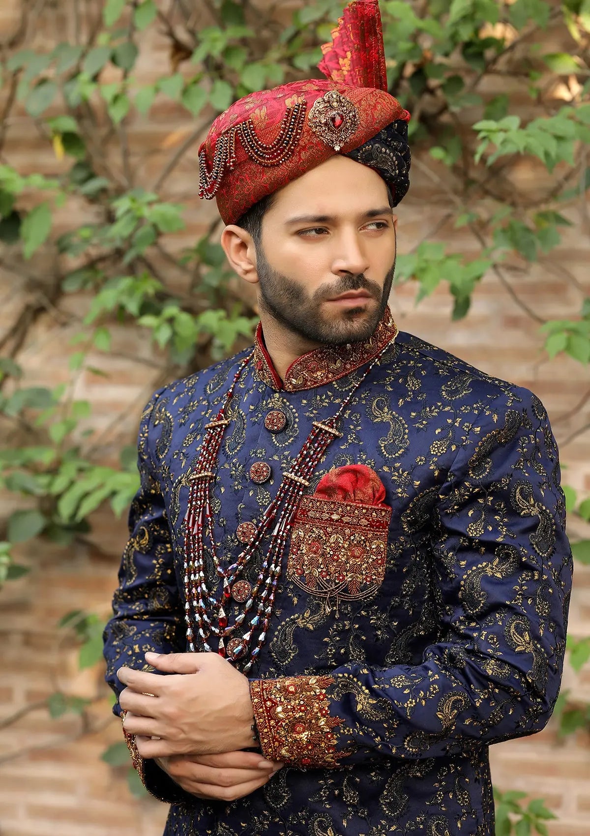 Bin Tayyab Sherwani (TD-1402) Royal Blue Bin Tayyab