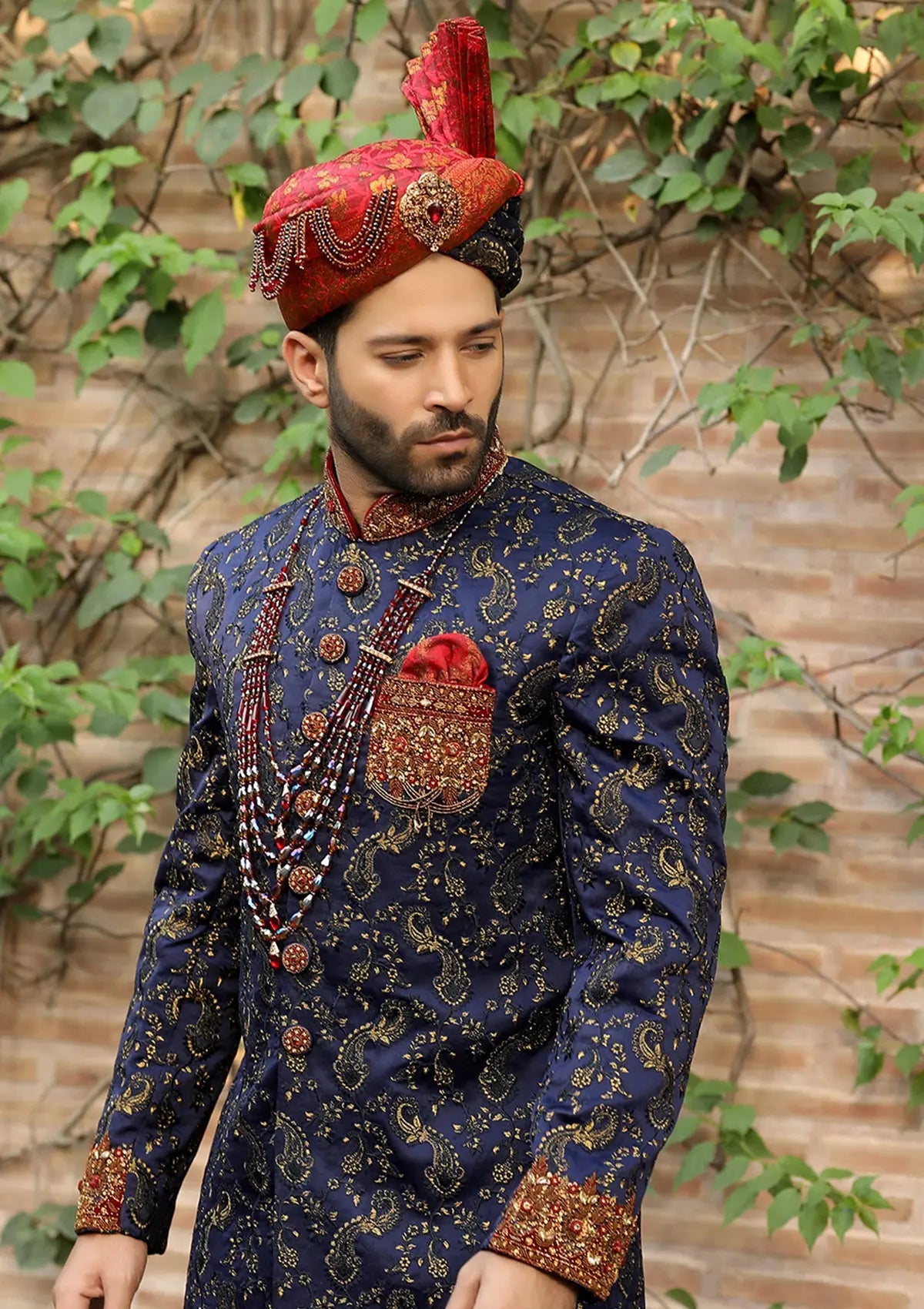 Bin Tayyab Sherwani (TD-1402) Royal Blue Bin Tayyab