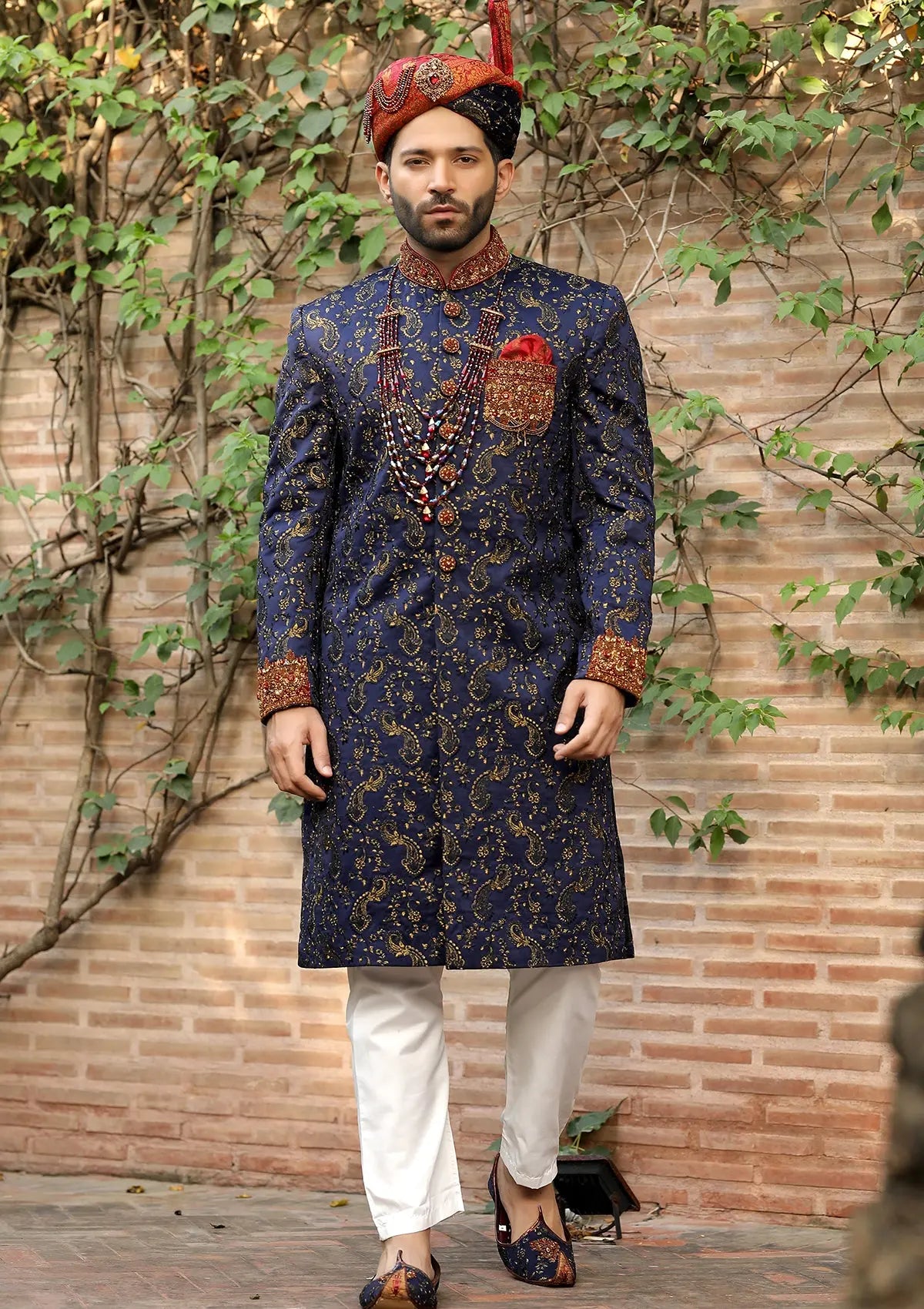 Bin Tayyab Sherwani (TD-1402) Royal Blue Bin Tayyab
