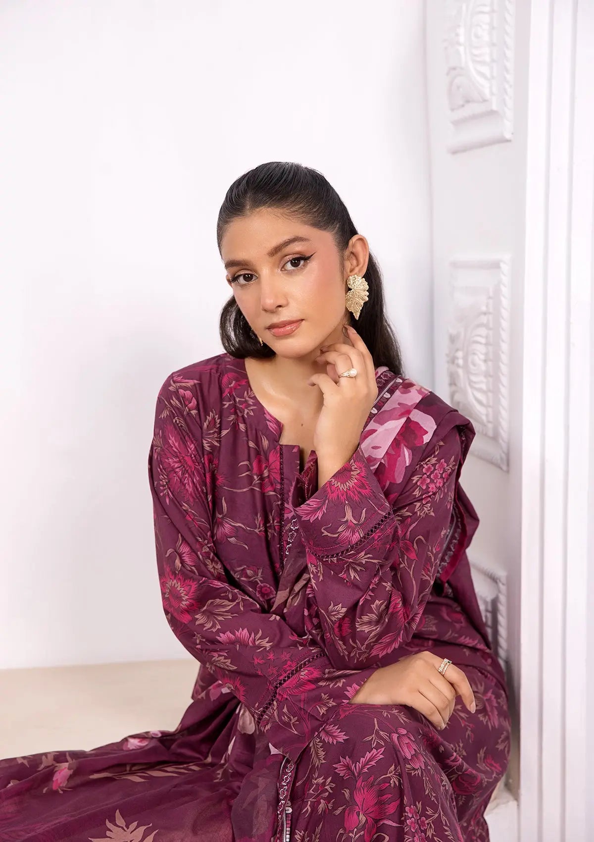 PRINTED LAWN BT6370-MGT Bin Tayyab