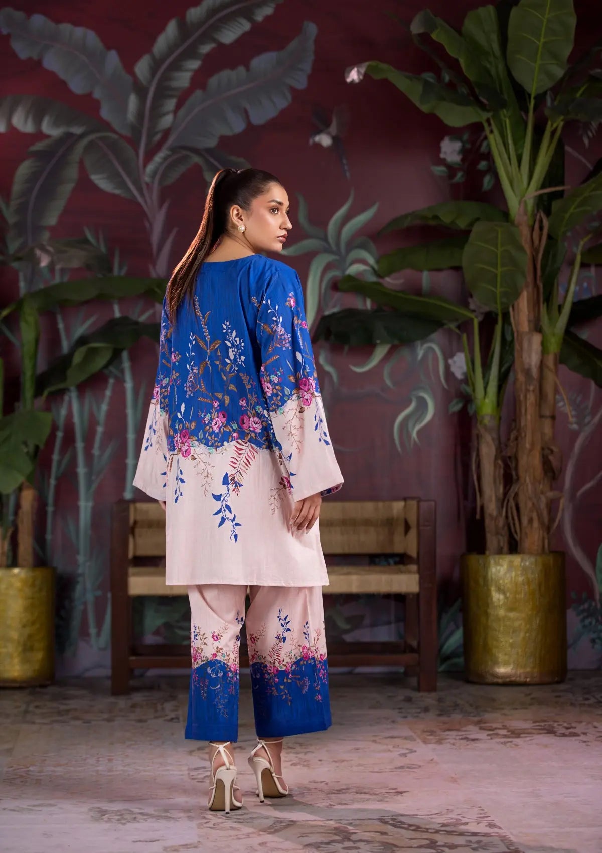 Lawn 2 PC's (BT-5054) Suit P-BLUE Bin Tayyab