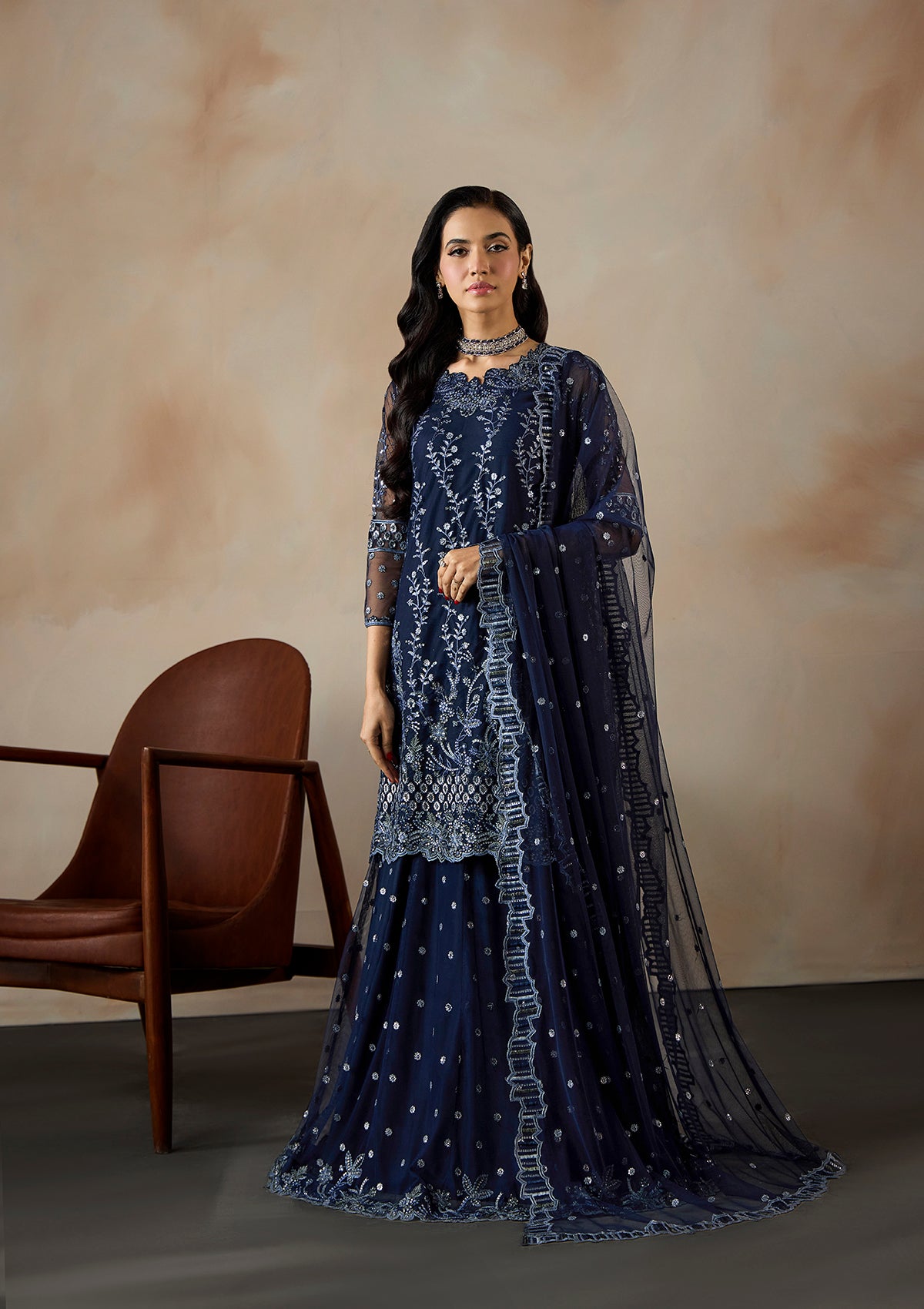 Embroidered Net BT6661-NBL-BT6688-NBL