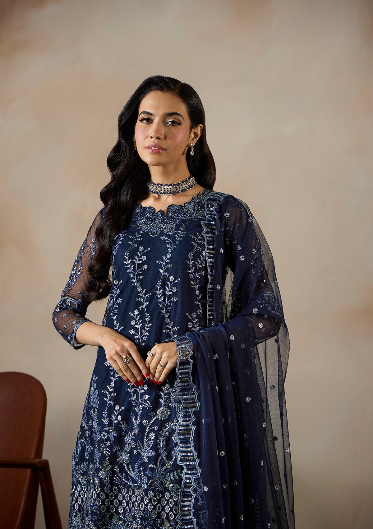 Embroidered Net BT6661-NBL-BT6688-NBL