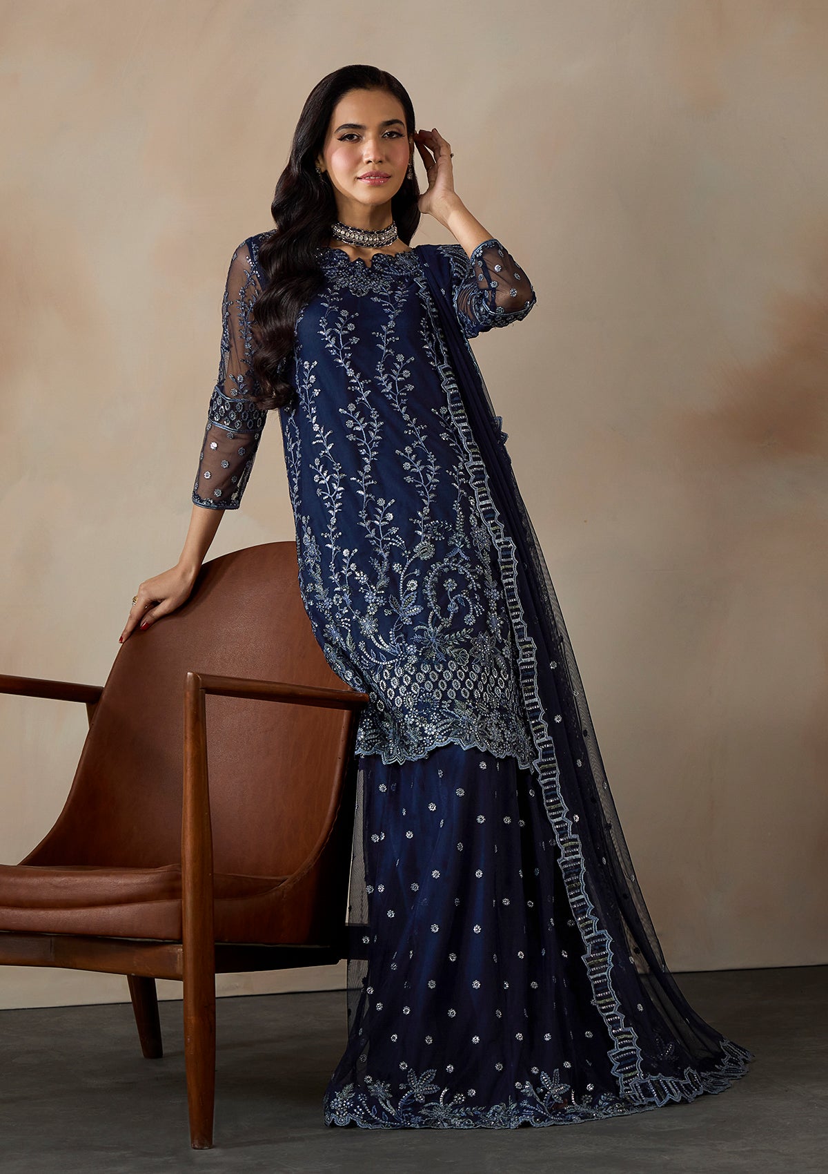 Embroidered Net BT6661-NBL-BT6688-NBL