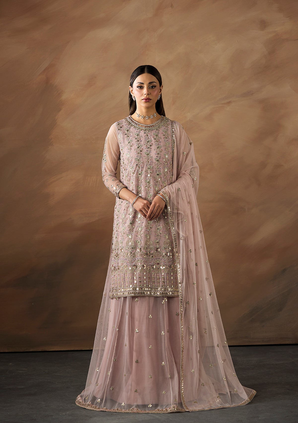 Embroidered Net BT6660-LPK-BT6688-LPK