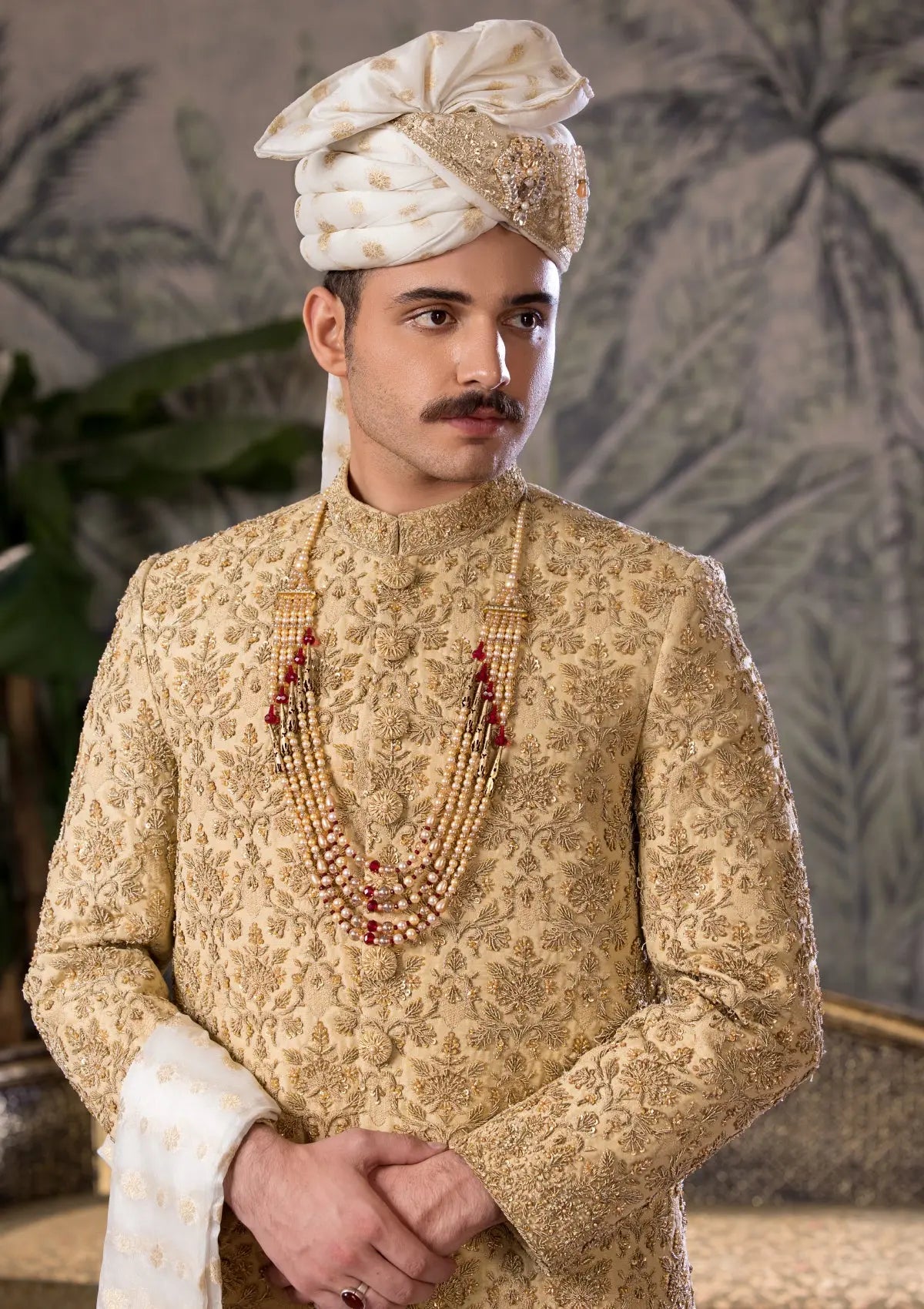 Bin Tayyab Sherwani (TD-1779) GOLDEN Bin Tayyab