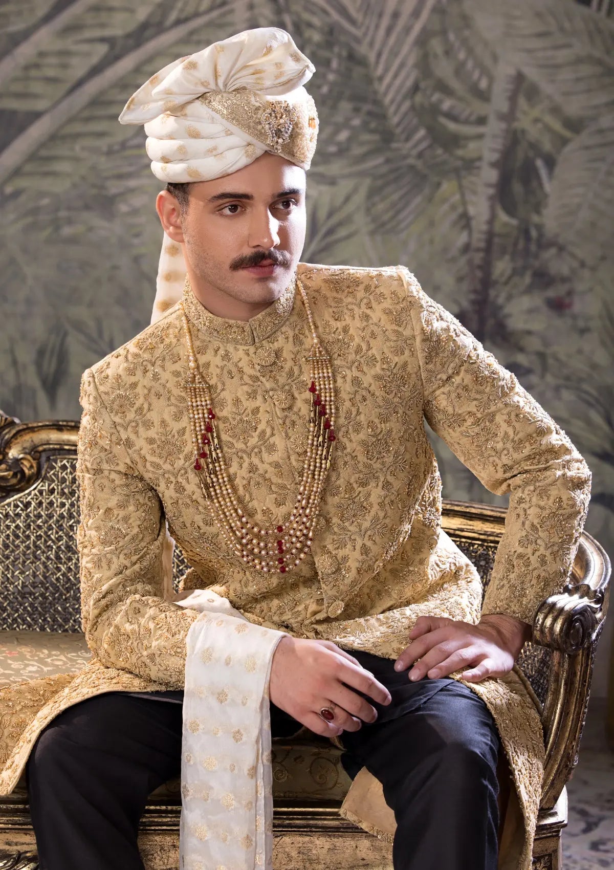 Bin Tayyab Sherwani (TD-1779) GOLDEN Bin Tayyab