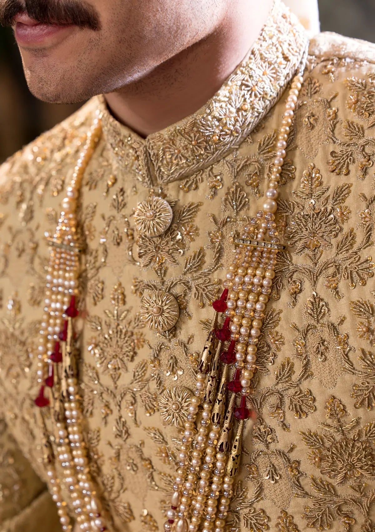 Bin Tayyab Sherwani (TD-1779) GOLDEN Bin Tayyab