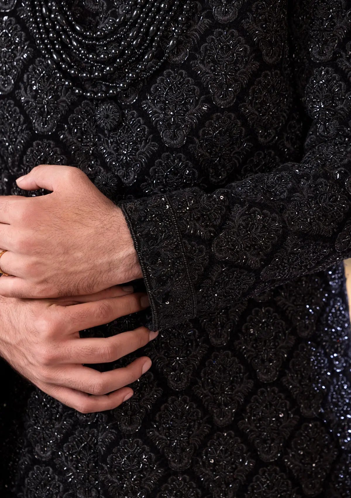 Bin Tayyab Sherwani (TD-1682) BLACK Bin Tayyab