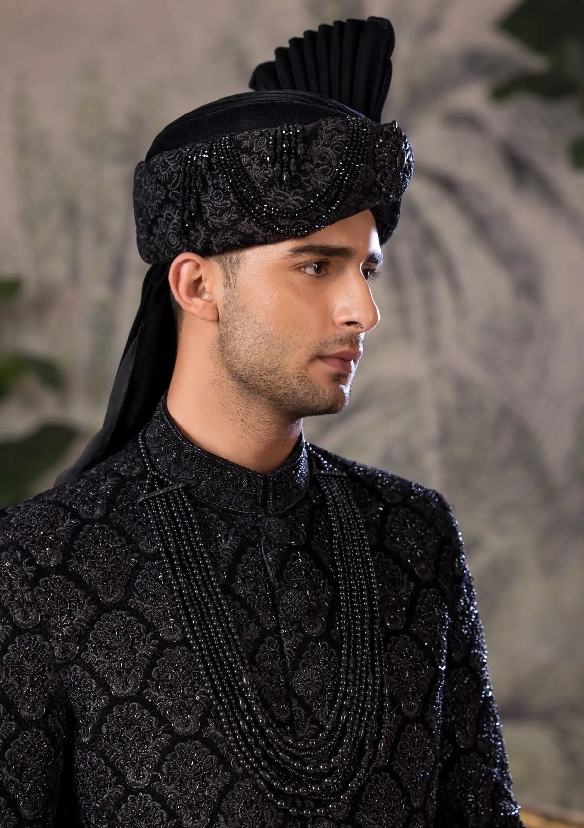 Bin Tayyab Sherwani (TD-1682) BLACK Bin Tayyab