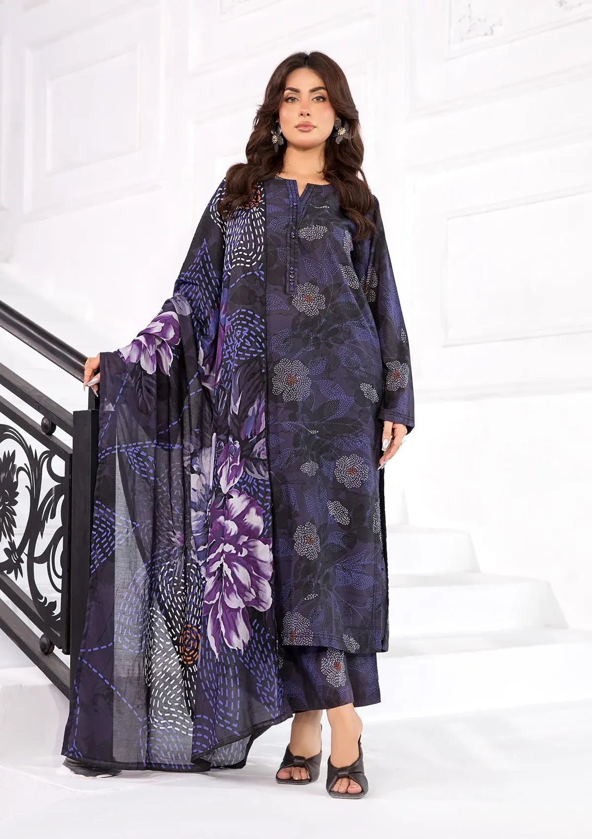 PRINTED LAWN BT6370-BLK Bin Tayyab