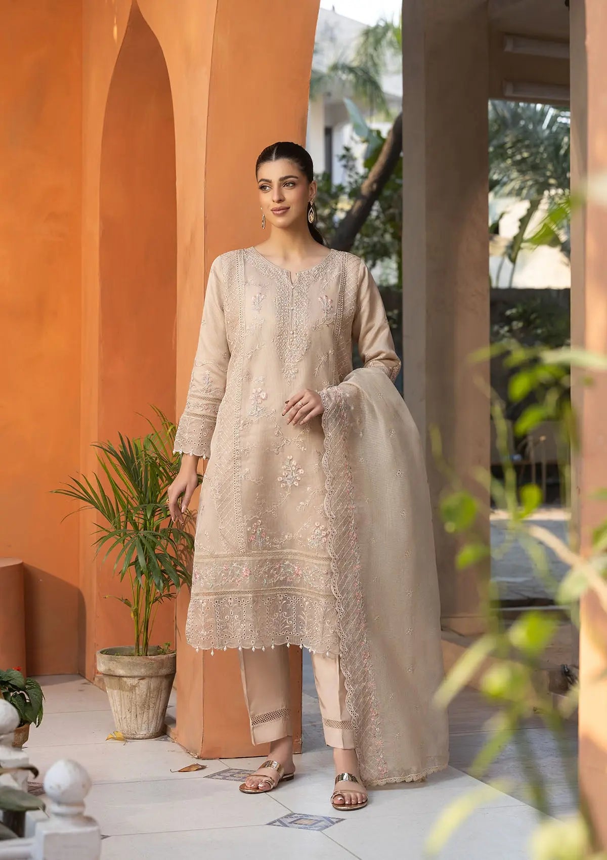 Formal 3 PCs Ready To Wear (BT006046-CRM) Bin Tayyab