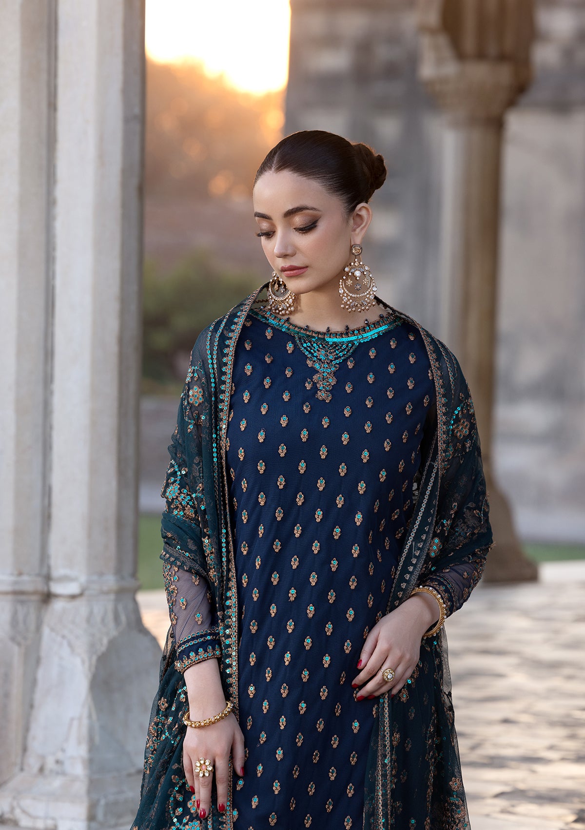 EMBROIDERED NET BT-6608-BTB