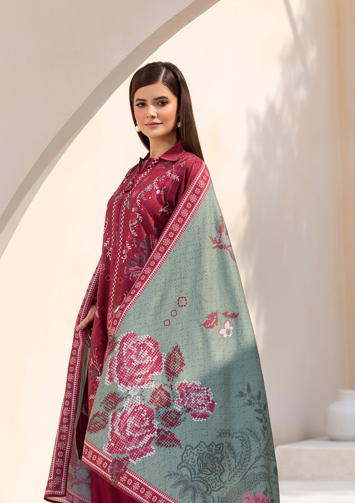 Printed Linen BT6545-MRN