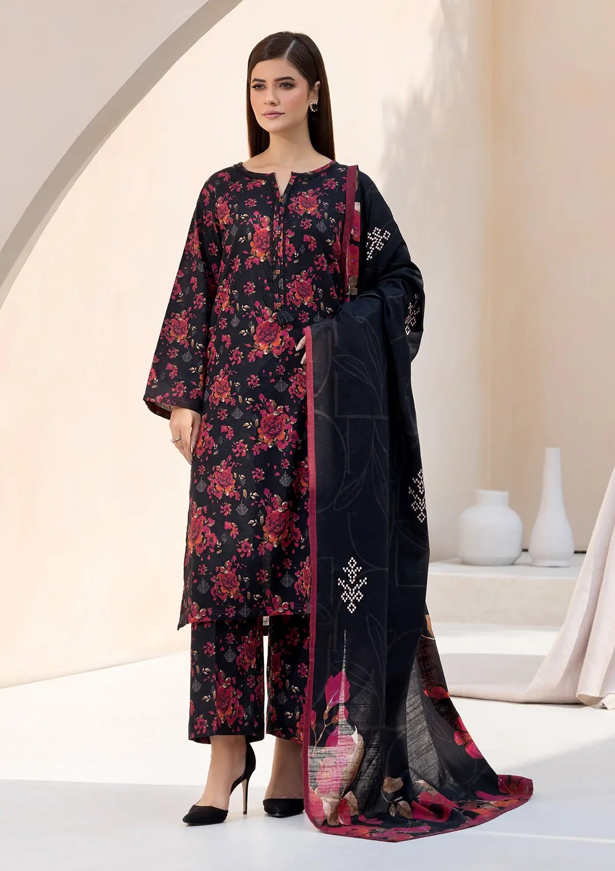 Printed Khaddar BT6553-BMRN Bin Tayyab