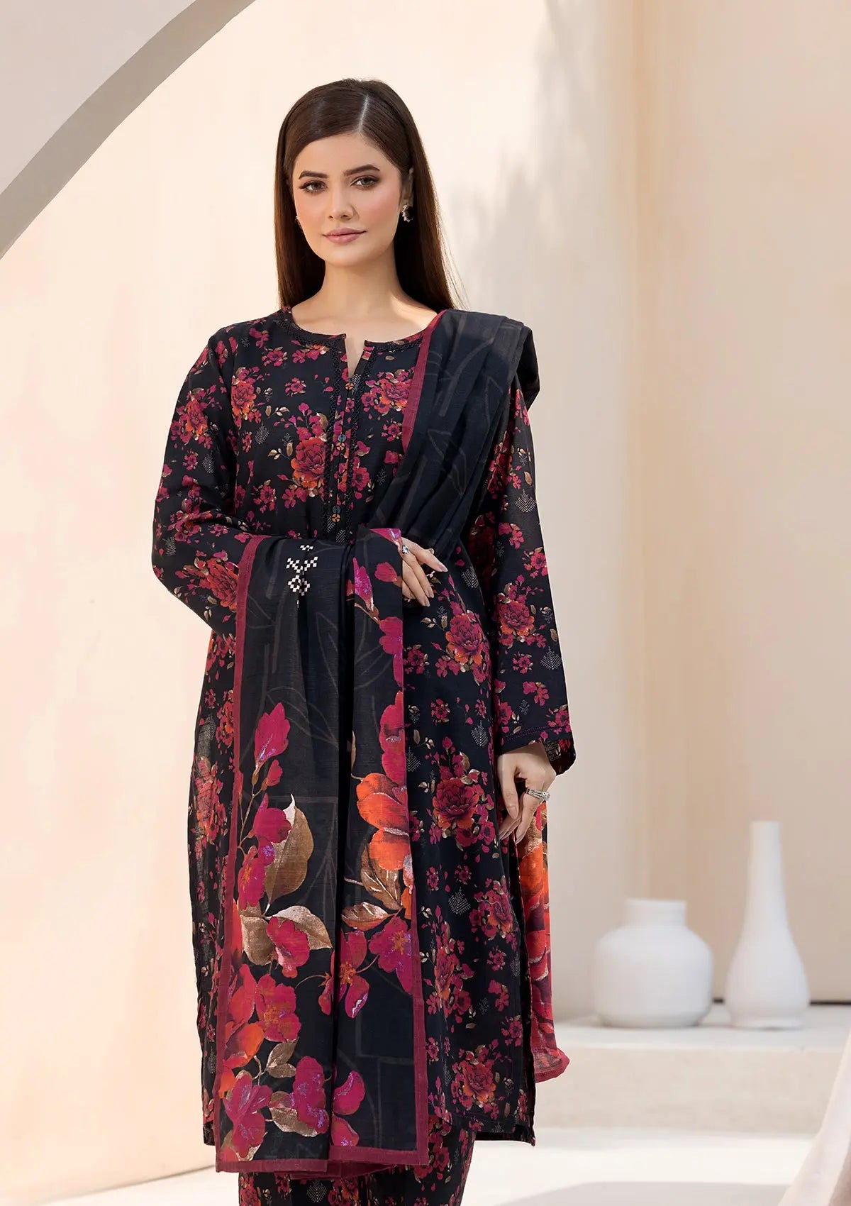 Printed Khaddar BT6553-BMRN Bin Tayyab