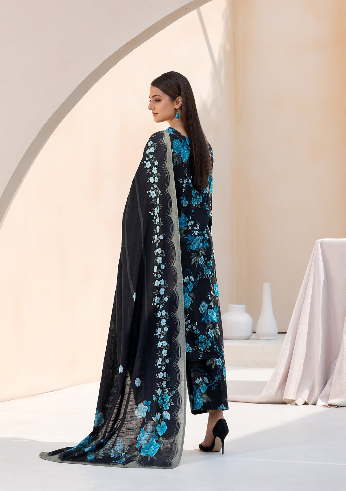 Printed Khaddar BT6553-BBLU