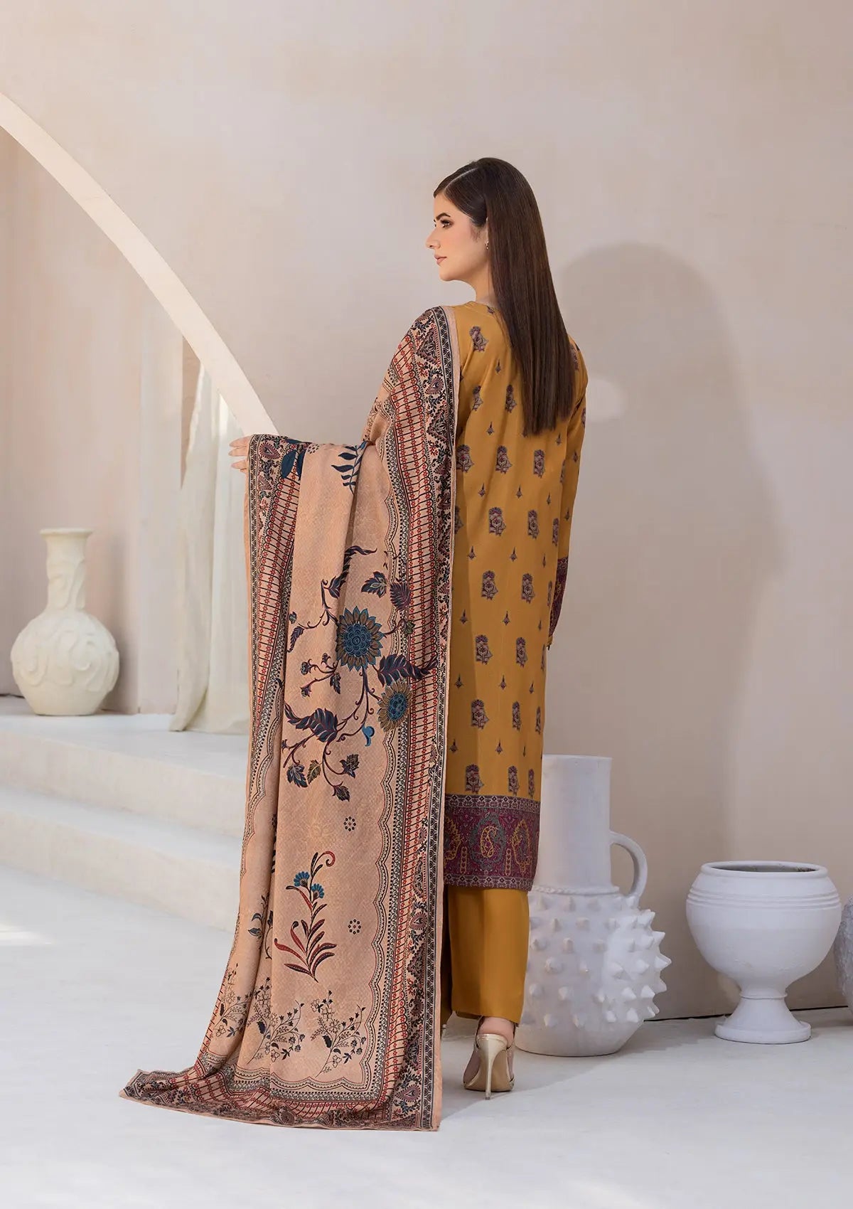 Printed Linen BT6545-YLO Bin Tayyab