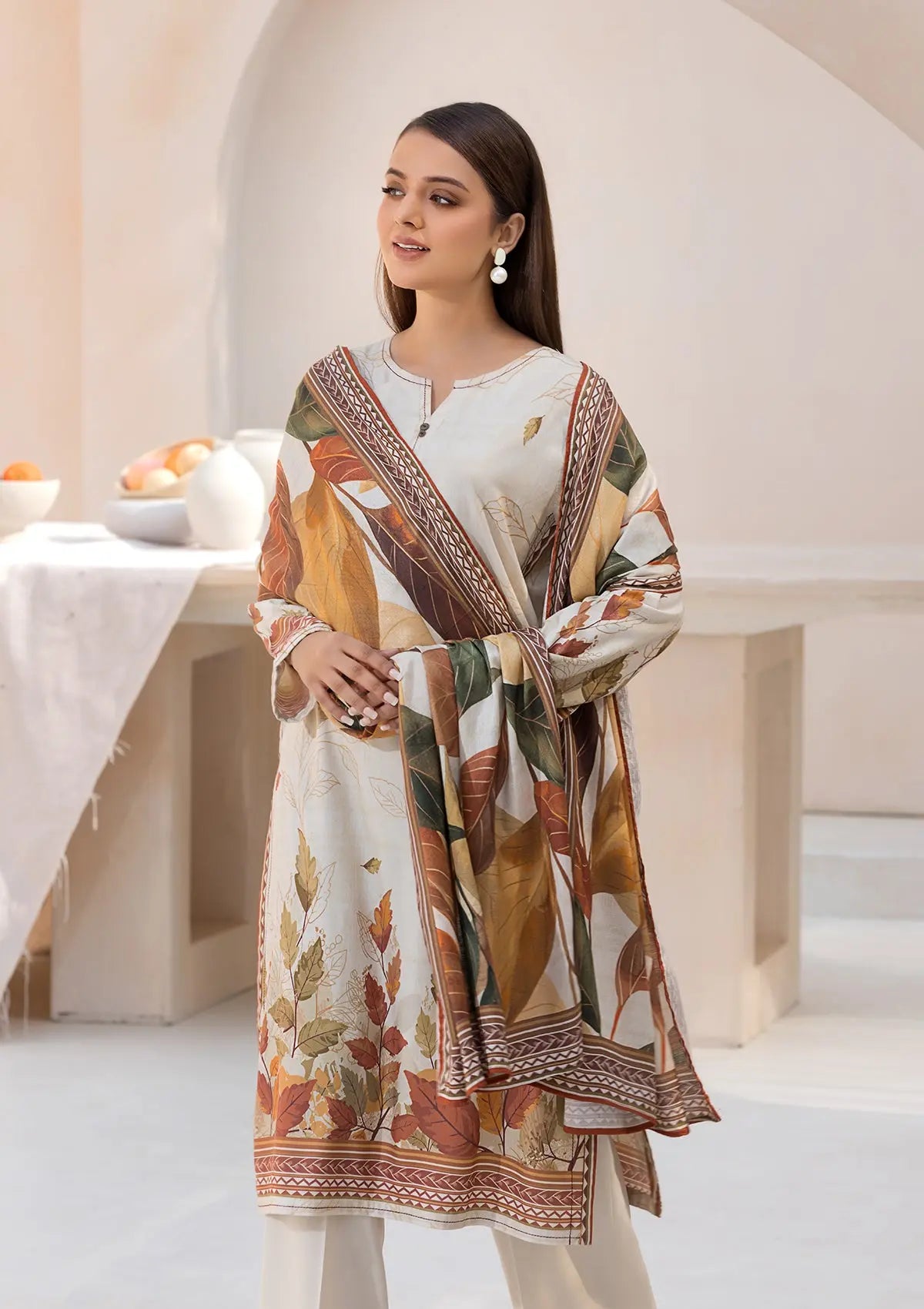 Printed Linen BT6545-SKN Bin Tayyab