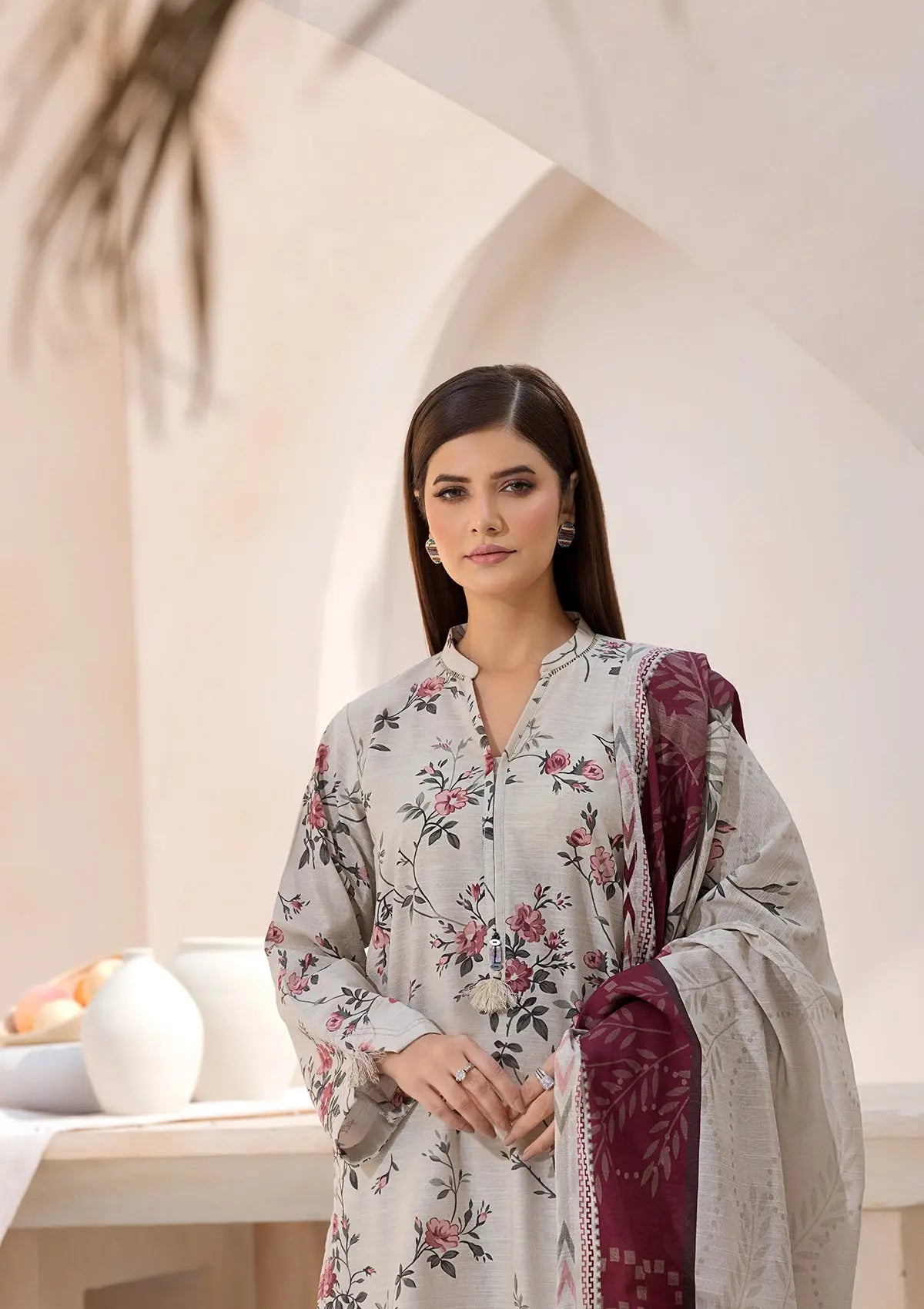 PRINTED KHADDAR BT6526-SKN-47 Bin Tayyab