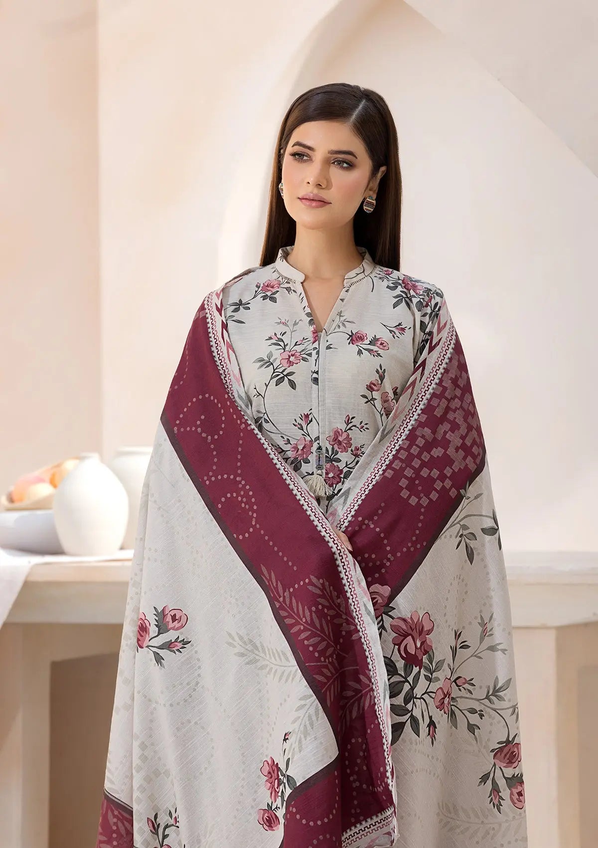 PRINTED KHADDAR BT6526-SKN-47 Bin Tayyab