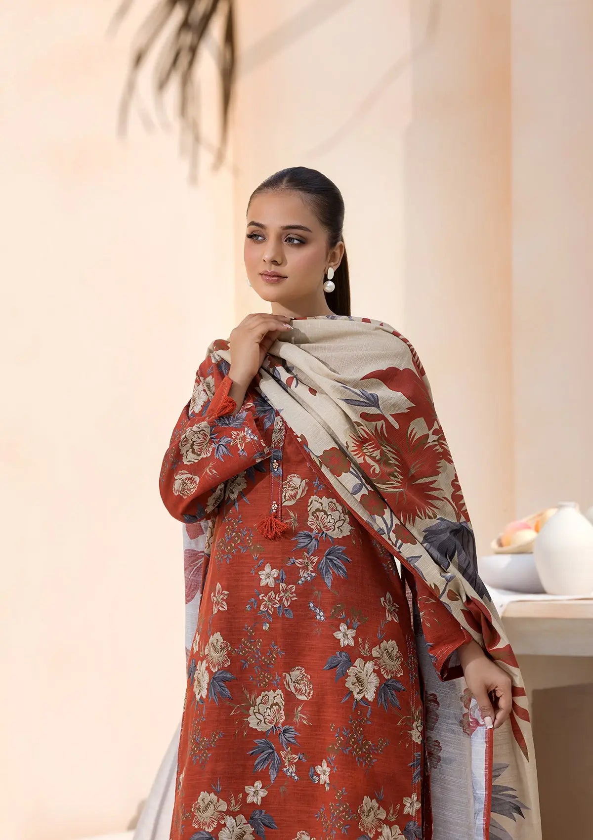 Printed Khaddar BT6544-RST Bin Tayyab