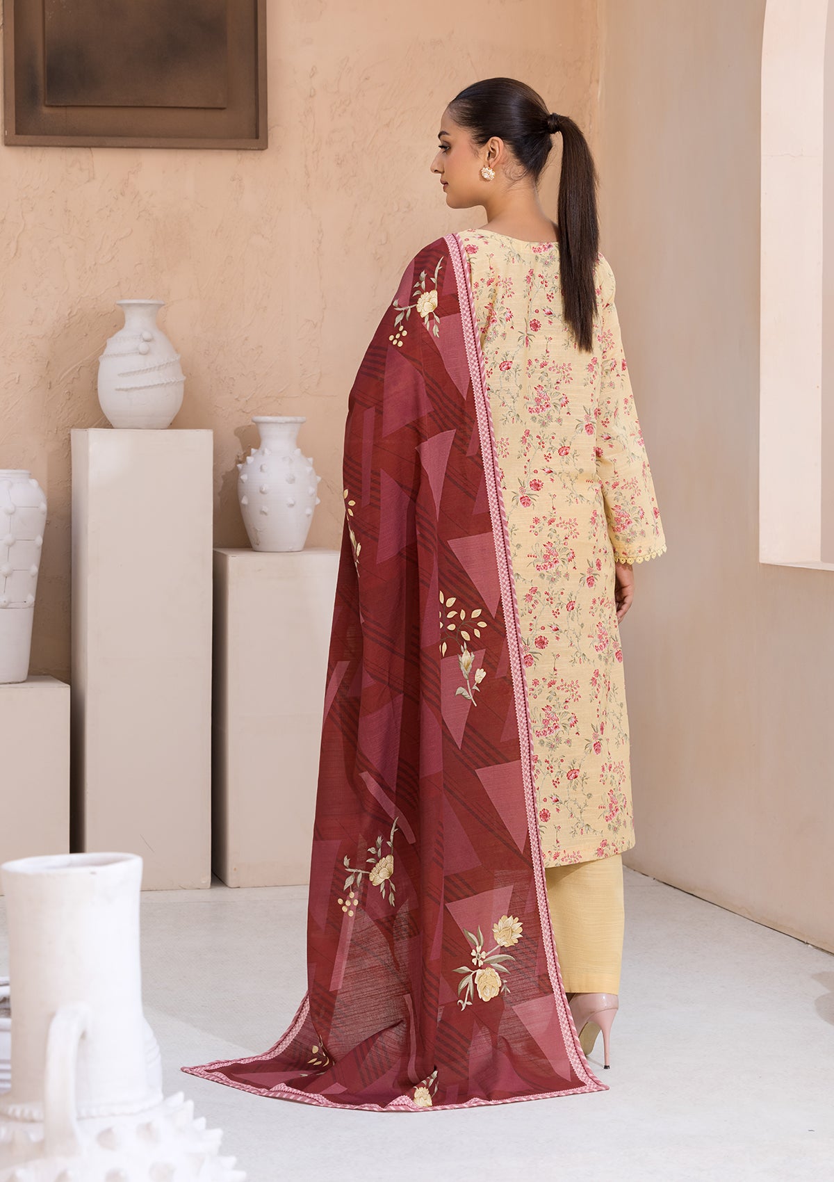 PRINTED KHADDAR BT6526-YLO