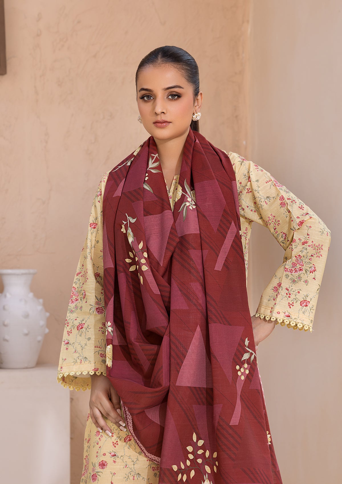PRINTED KHADDAR BT6526-YLO