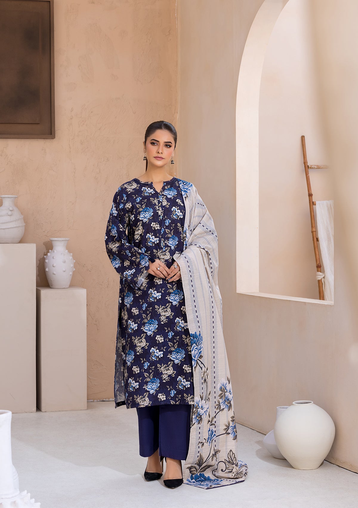 PRINTED KHADDAR BT6526-NBL