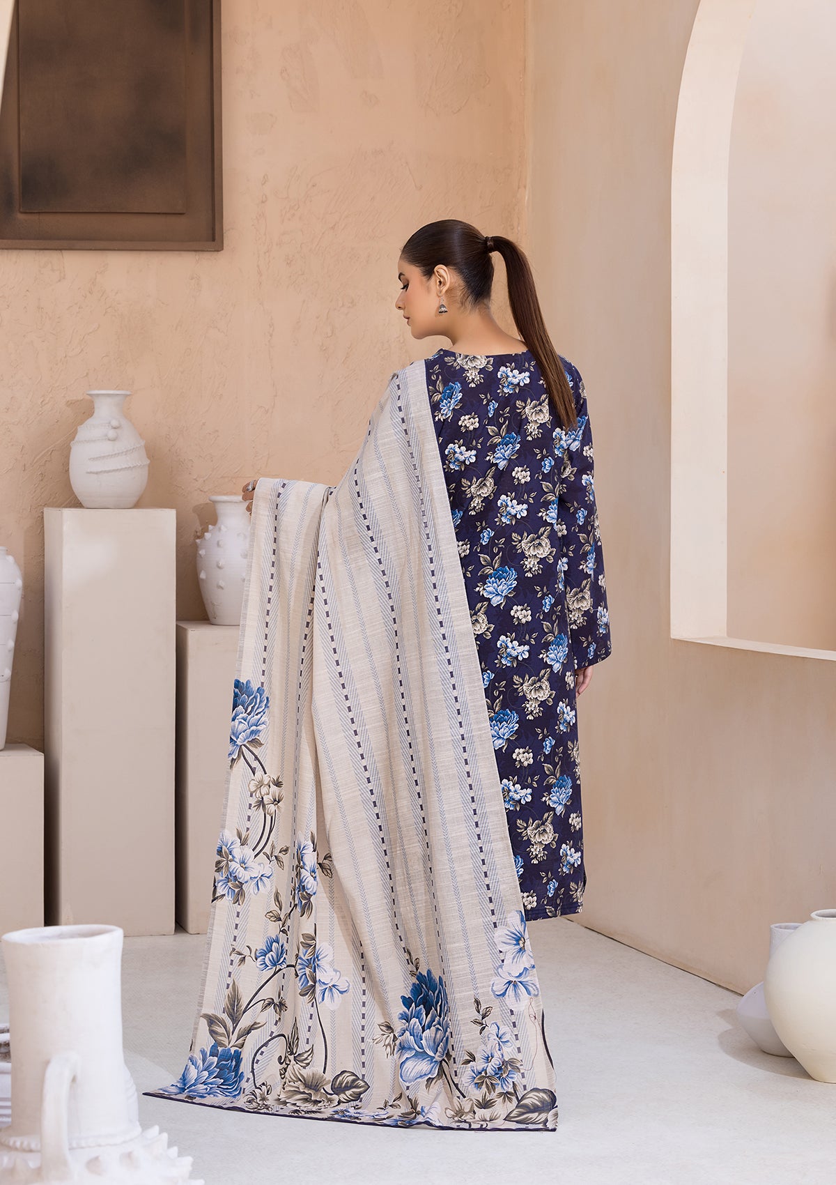 PRINTED KHADDAR BT6526-NBL