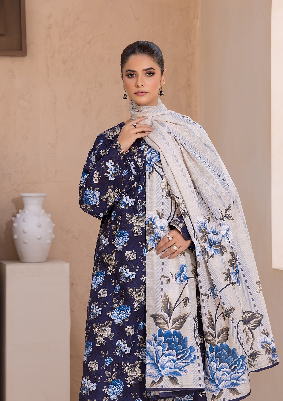 PRINTED KHADDAR BT6526-NBL