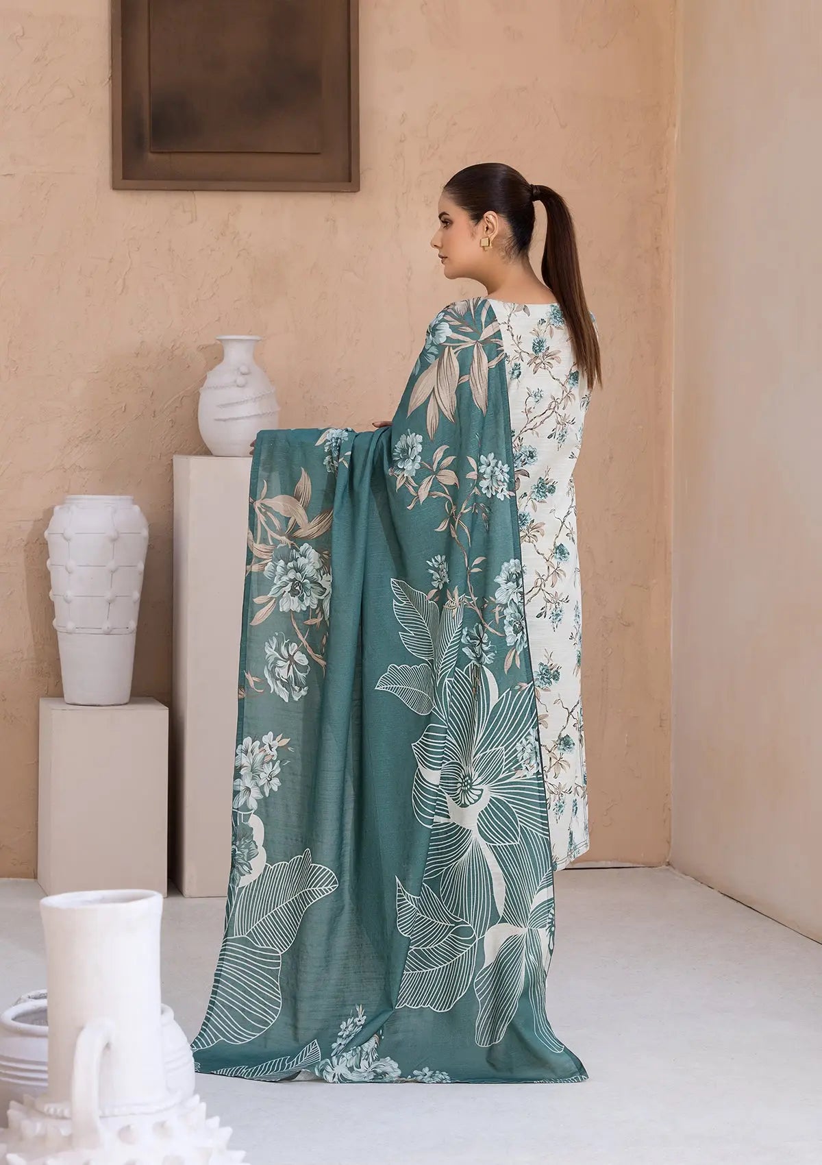 PRINTED KHADDAR BT6526-MNT Bin Tayyab