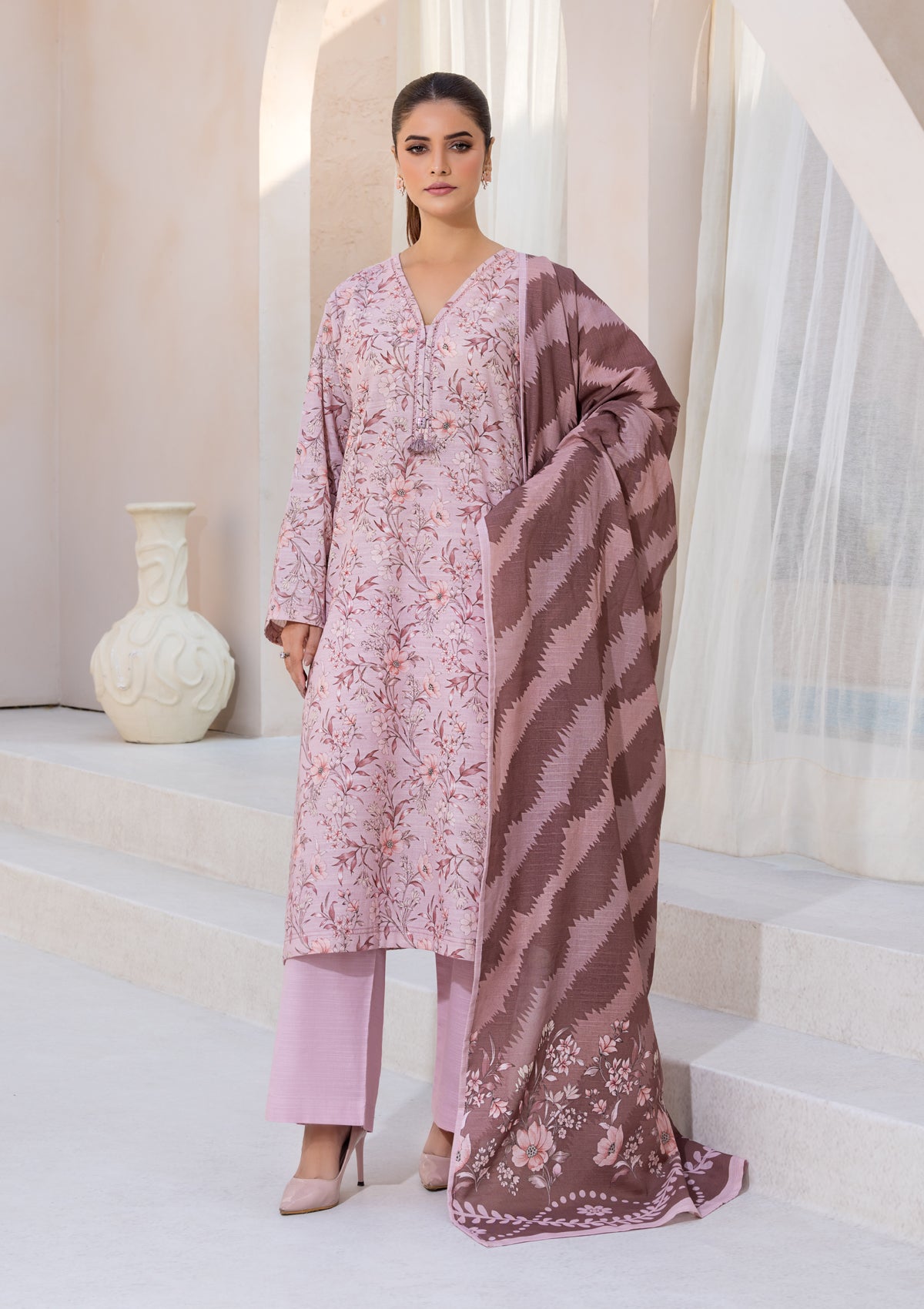 PRINTED KHADDAR BT6526-PNK
