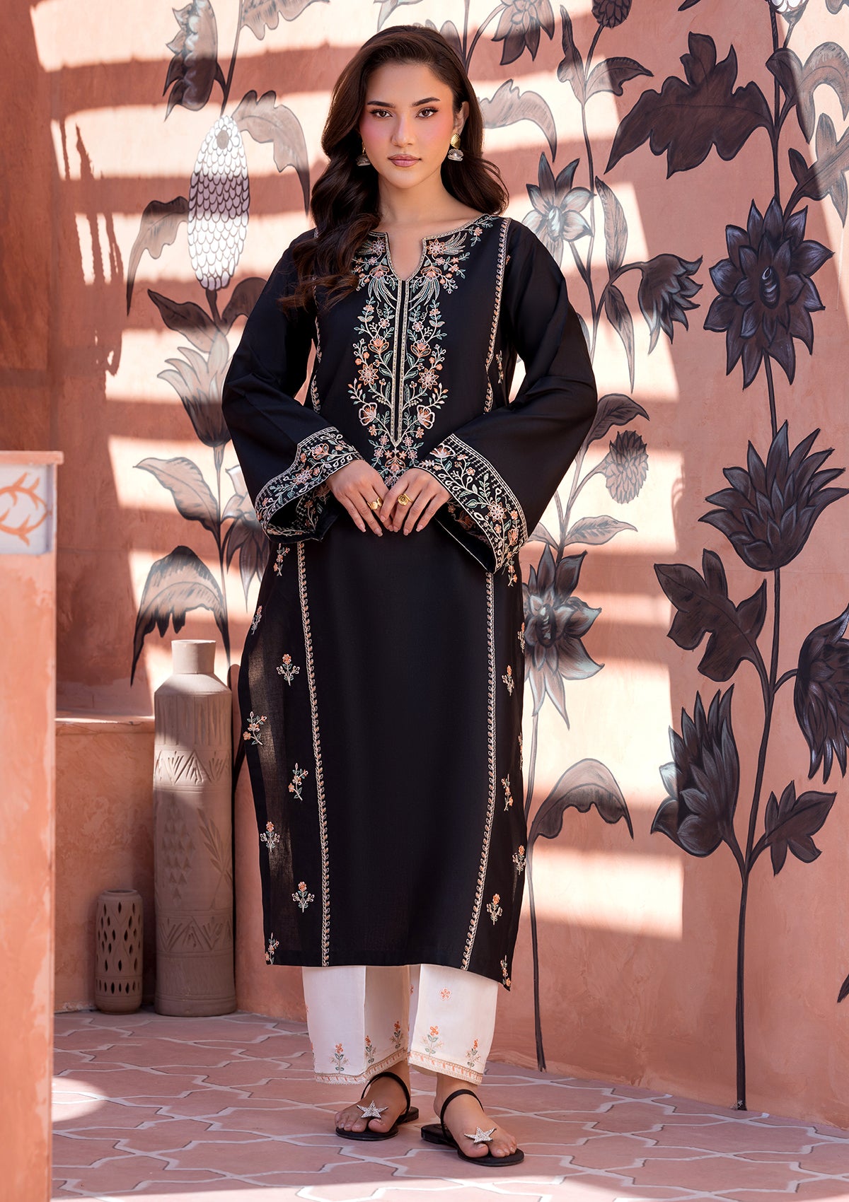 EMBROIDERED COTTON BT006686-BLK