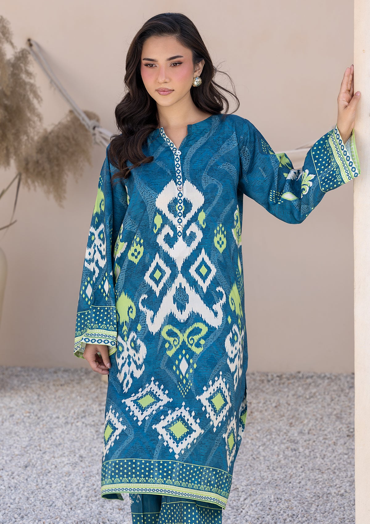 PRINTED LAWN BT006685-BLU
