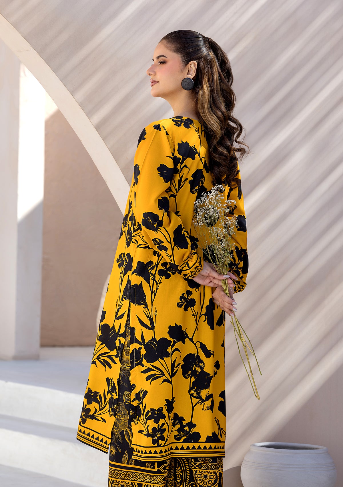 PRINTED LAWN BT006685-YLW