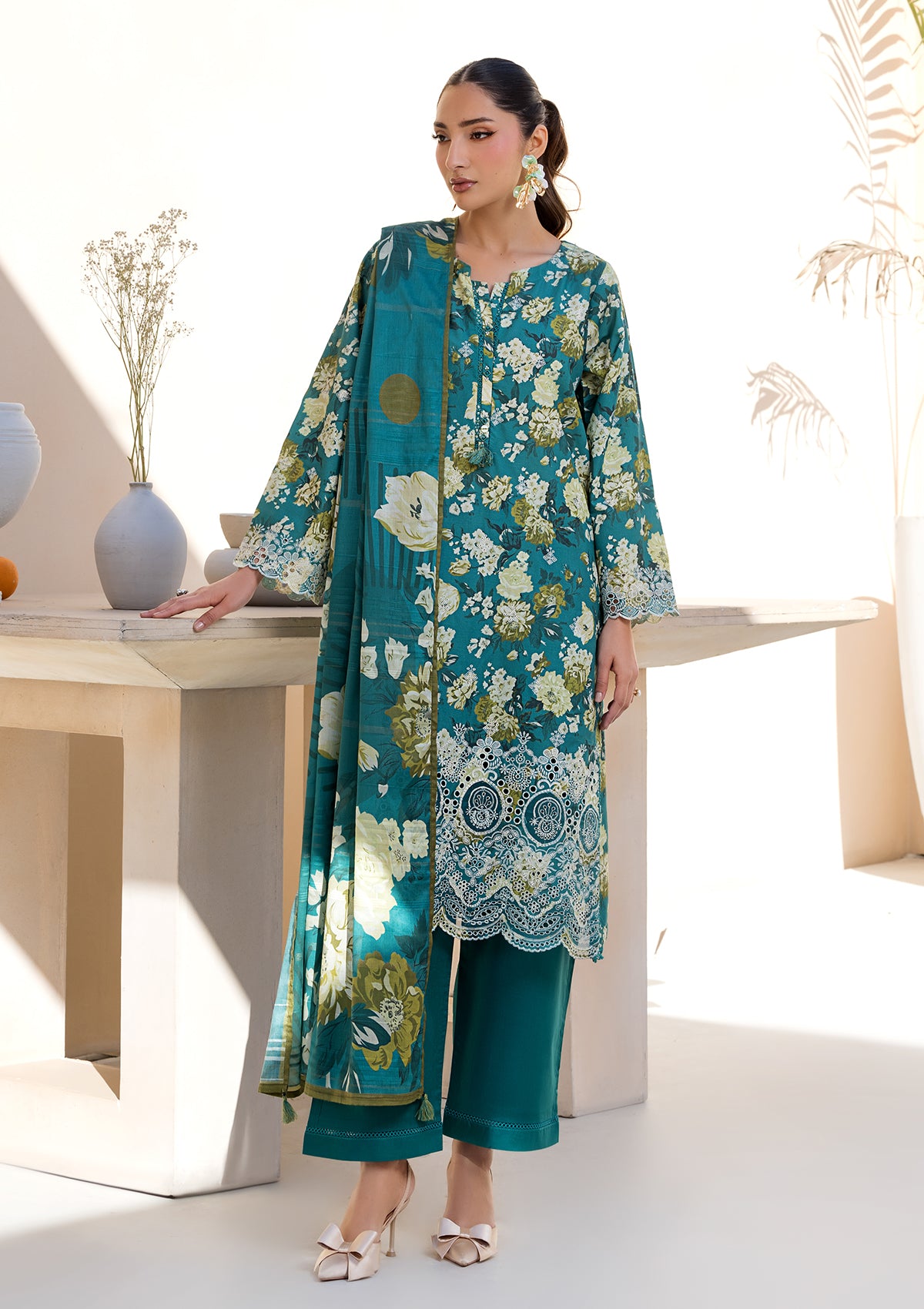 PRINTED CHICKENKARI LAWN BT006697-CGR