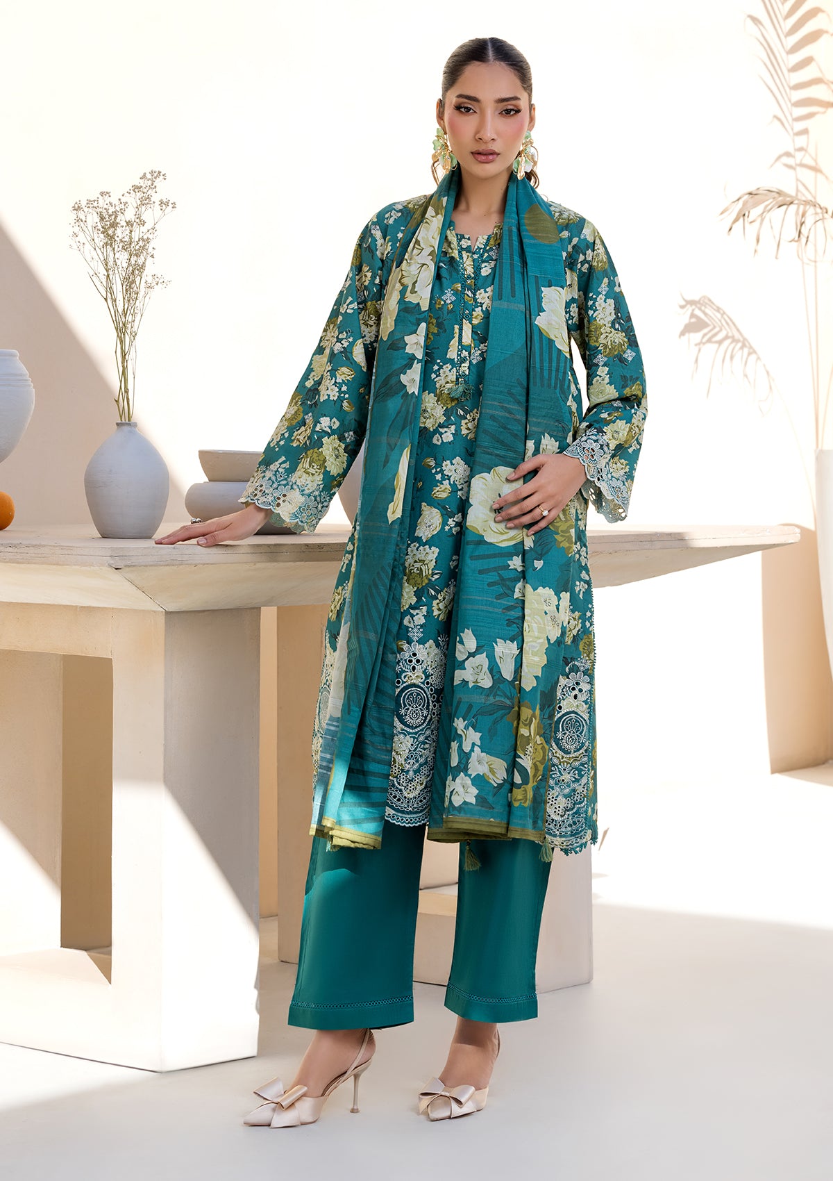 PRINTED CHICKENKARI LAWN BT006697-CGR