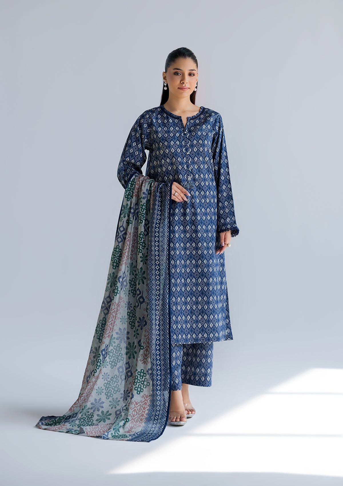 PRINTED LAWN BT006760-BLU