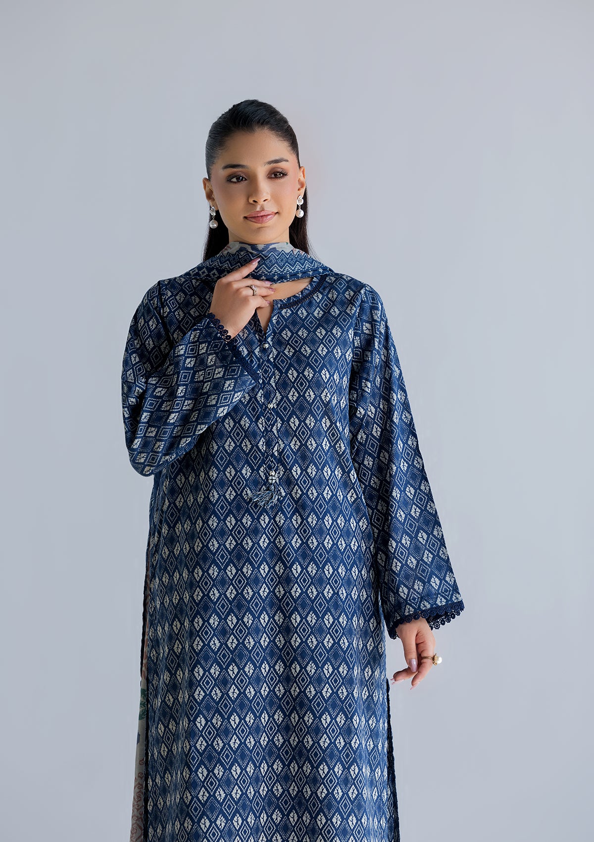 PRINTED LAWN BT006760-BLU