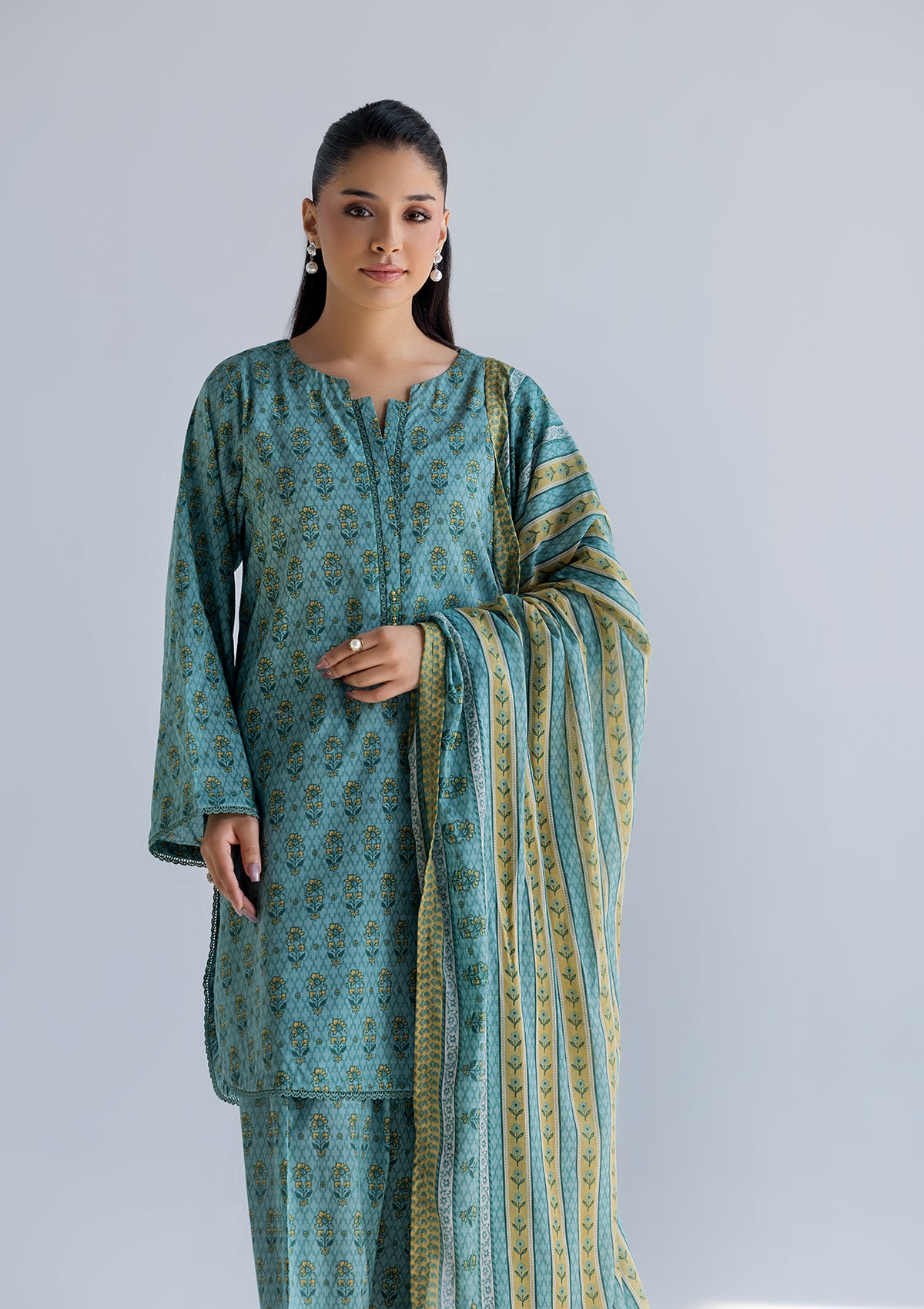 PRINTED LAWN BT006760-LGR