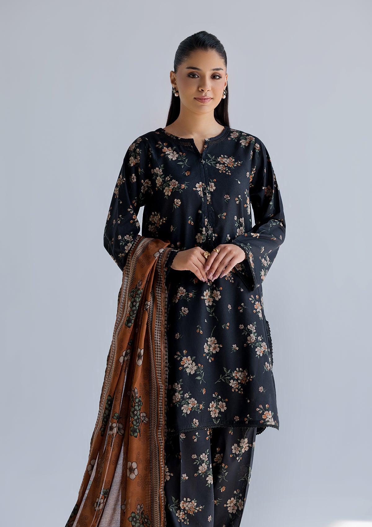 PRINTED LAWN BT006760-BLK-2