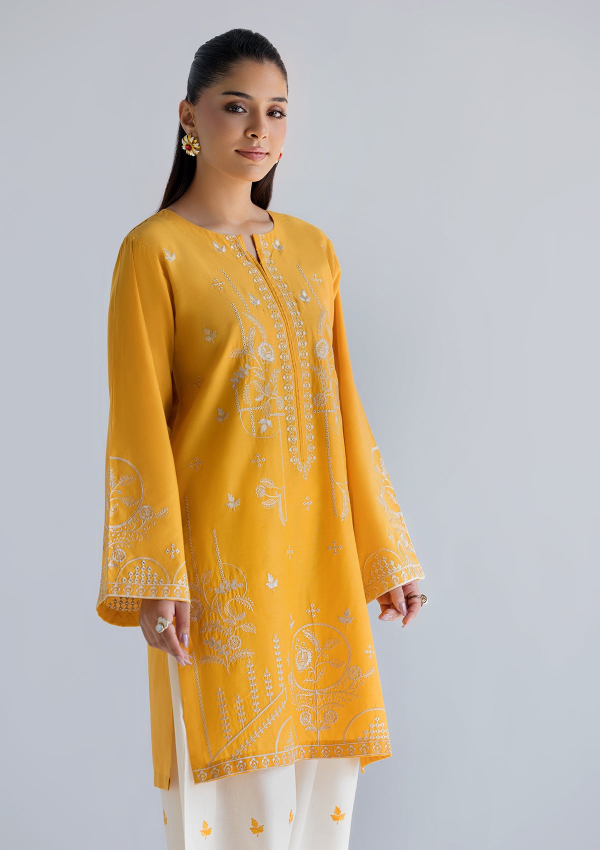 EMBROIDERED COTTON BT006686-YLW