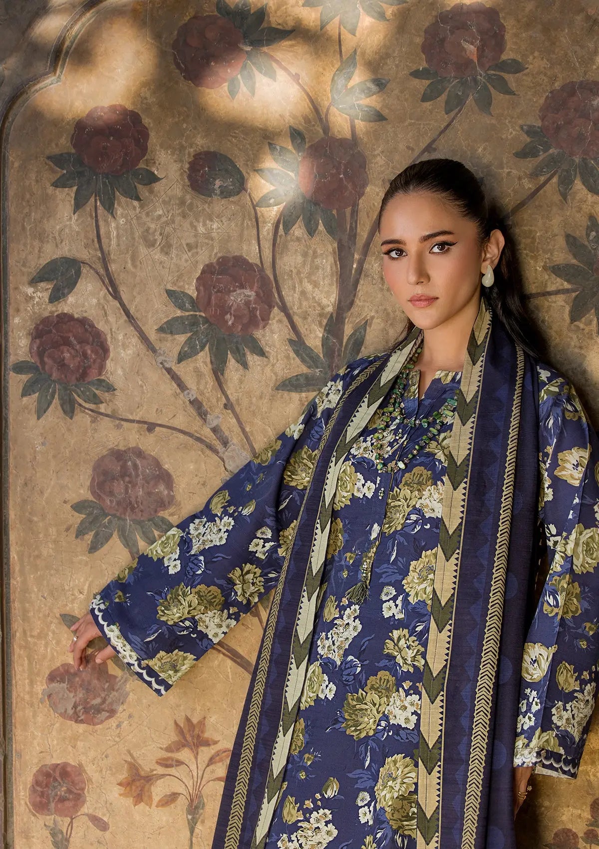 EMBROIDERED KHADDAR BT6512-NBL Bin Tayyab